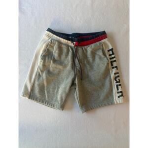 Tommy Hilfiger Shorts Adult SMALL Gray White  Sweat Pants Cotton Mens M7 #
